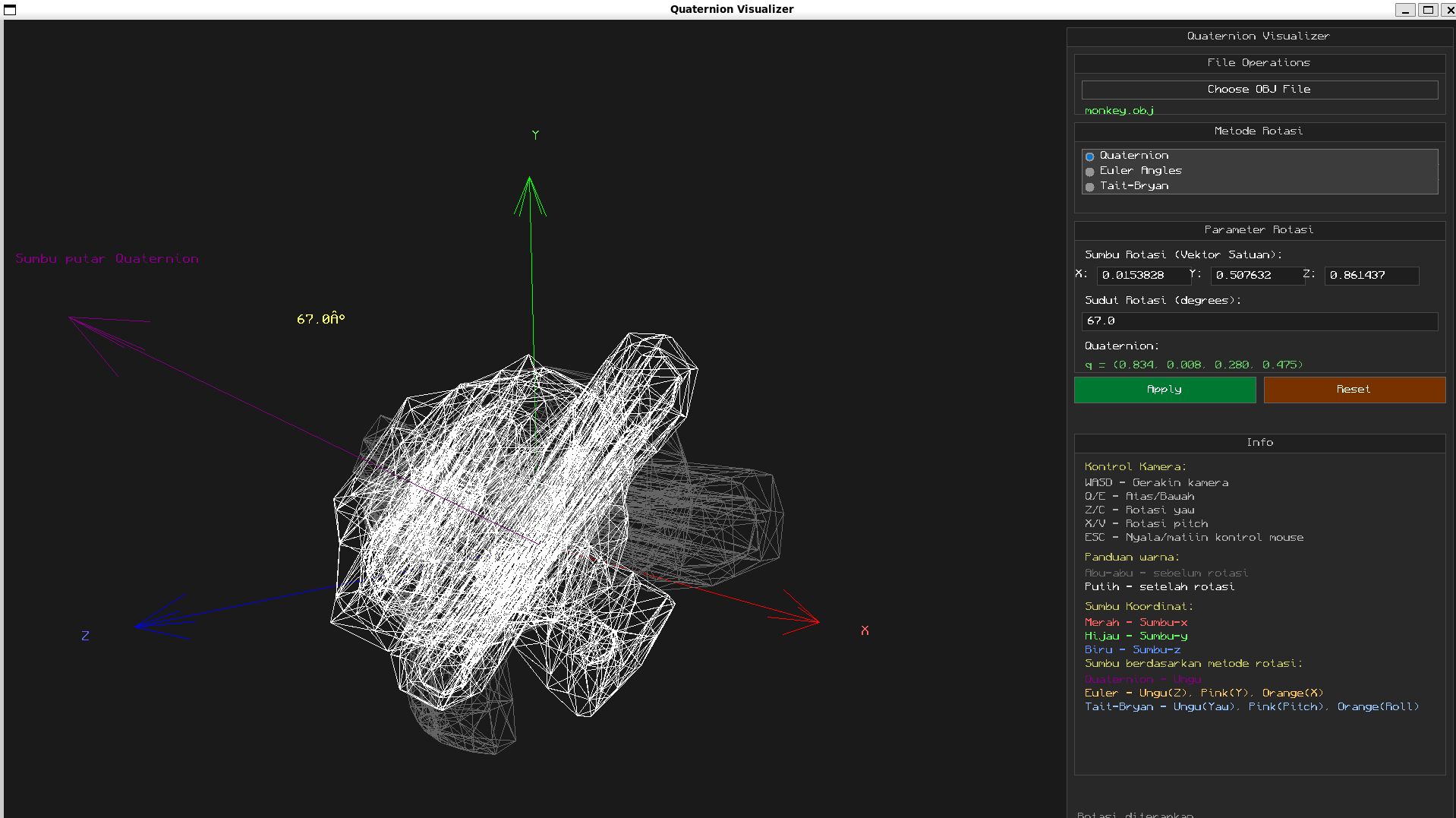 Quaternion visualizer scene 2