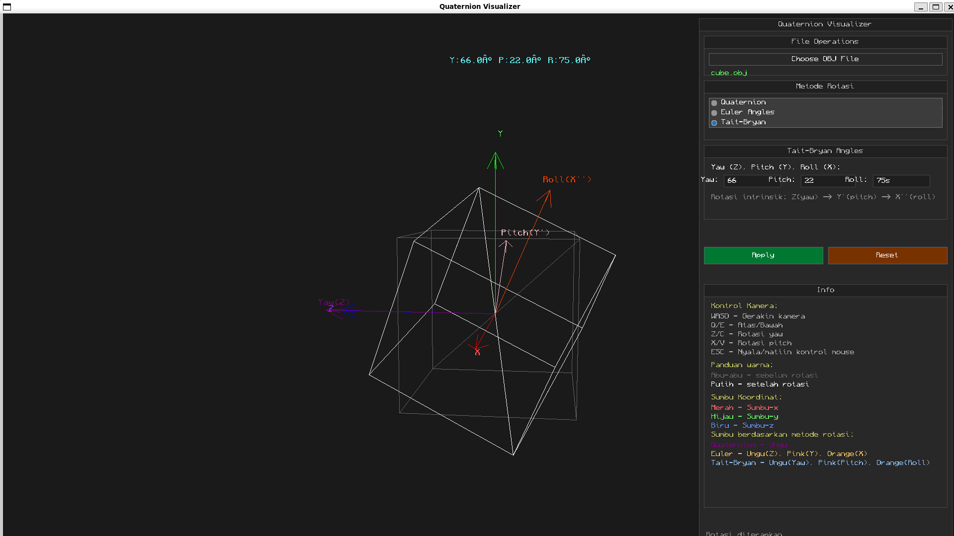 Quaternion visualizer scene 3
